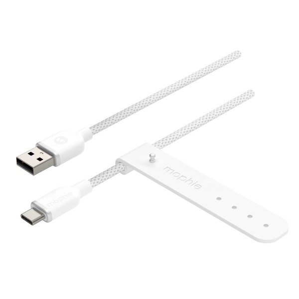 Zagg charge stream white / cable usb-a (m) a usb-c (m) 1m