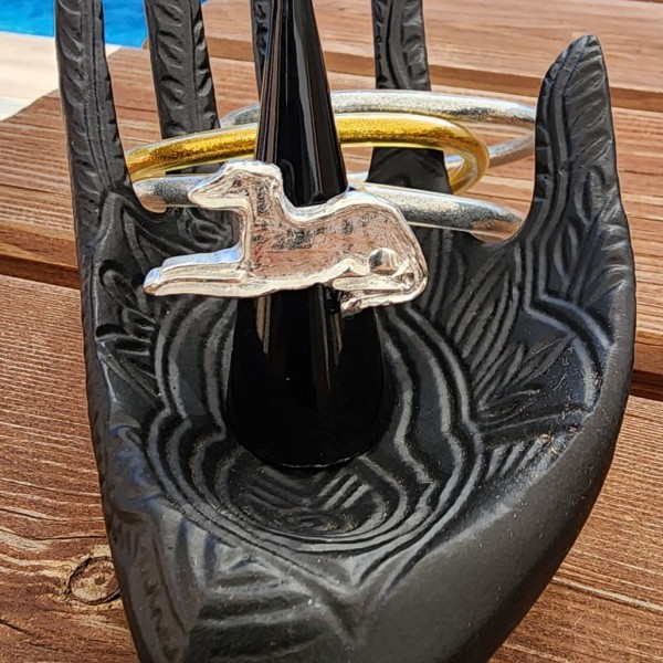 ANILLO GALGO PLATA MACIZA 925 (JOYA DE AUTOR)
